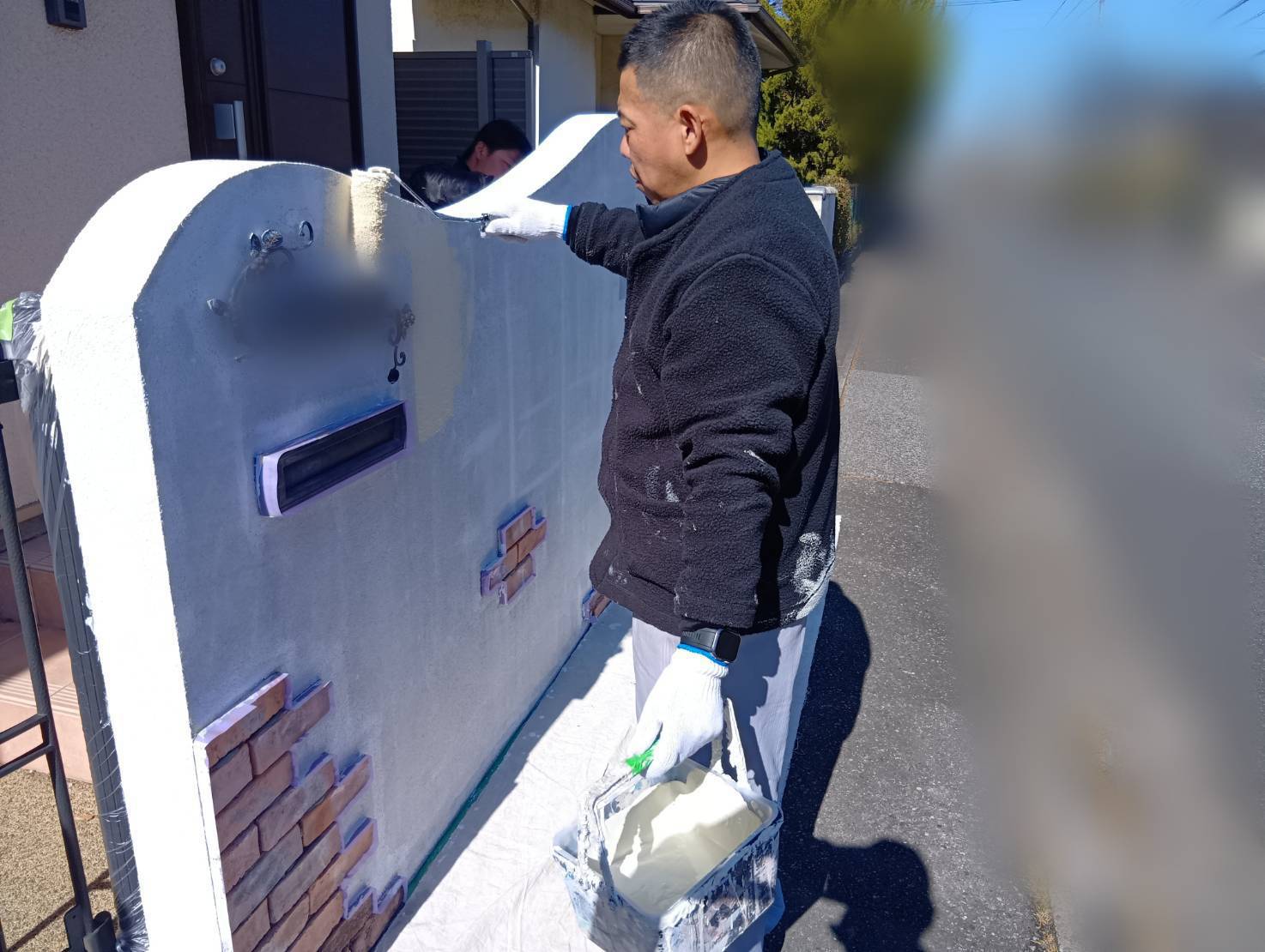 外構ブロック塀の塗装工事